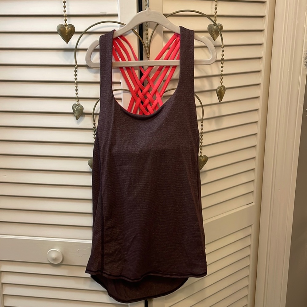 lululemon tank with built in sports bra size 2
